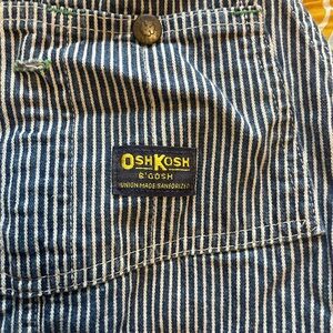 Vintage OshKosh B'gosh Navy and White Striped Overalls